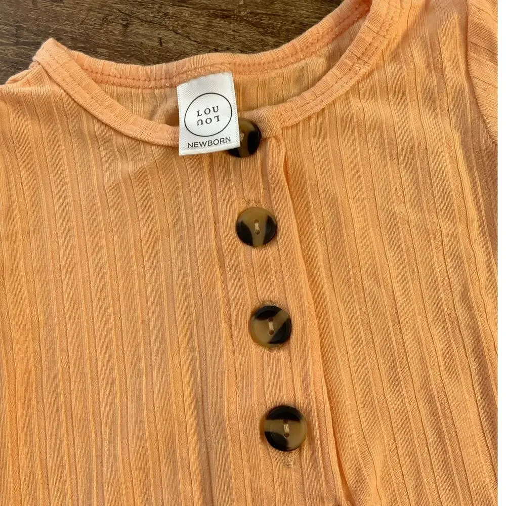Lou Lou Orange Tie Gown Newborn‎